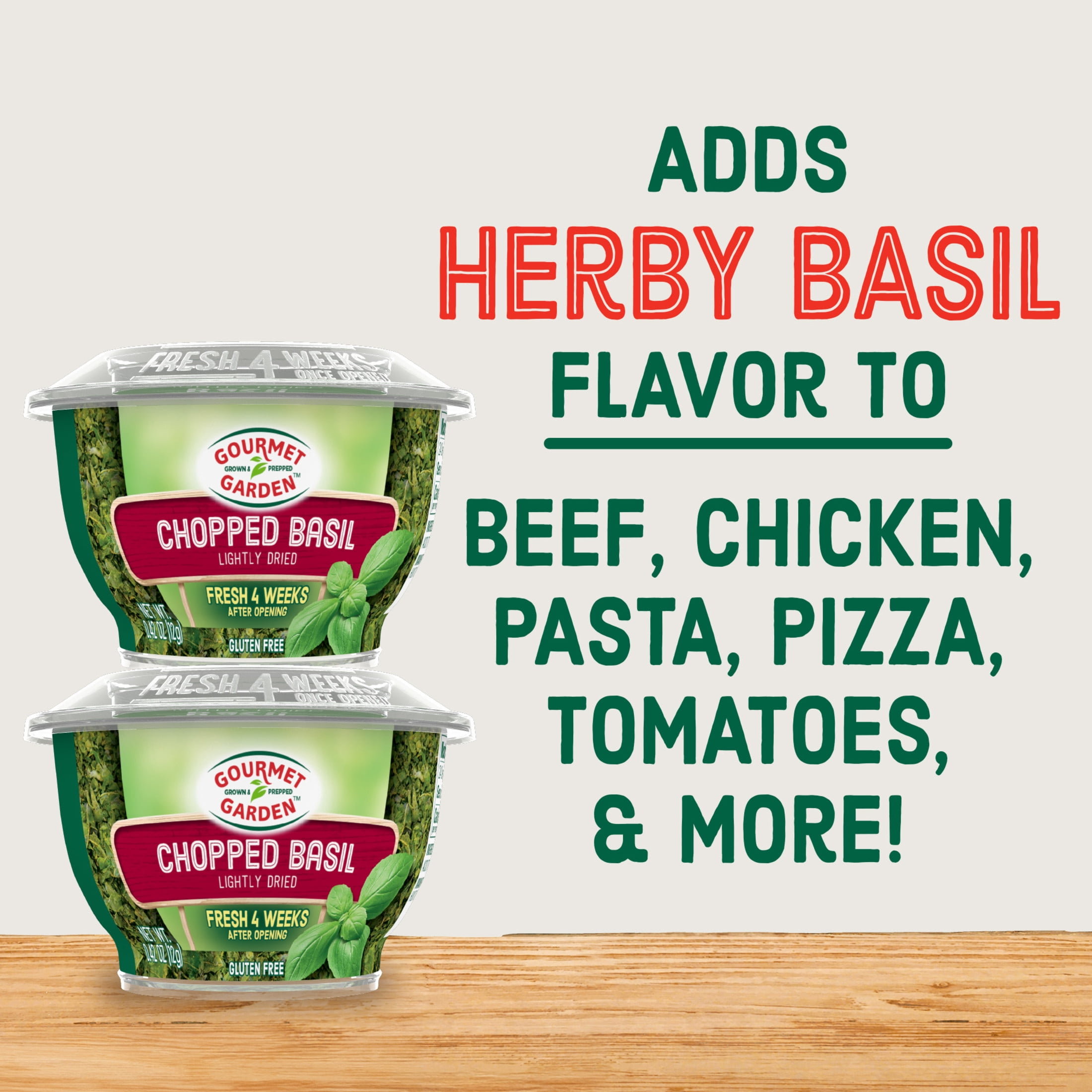 Gourmet Garden Lightly Dried Basil, 0.42 oz Cup