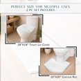 thumbnail image 4 of Home Weavers Essence Microfiber 2-Piece Bath Rug Set, 18" x 18", 20" x 20", White, 4 of 4