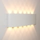 thumbnail image 3 of Lámpara LED luminosa arriba y abajo para exteriores, impermeable, decoración de fondo, lámpara de pared con detección de movimiento humano infrarrojo de aluminio, 3 of 4