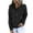 Black, variant on VEKDONE Oversized Hoodie Sweatshirts for WomenHalf Button Long Sleeve Tunics Tops Loose Fit Lightweight Pullover with Pockets Solid Color Comfy Hooded Blouse