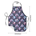 thumbnail image 4 of Fuzoiu cool Skull flower Print Waterproof Apron, Kitchen Apron for Women Men Chef, Apron for Christmas Dinner Party Cooking Baking Crafting House Cleaning Kitchen, 4 of 7