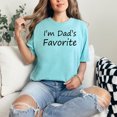 thumbnail image 2 of Humorous I'm Dad's Favorite Statement, Chalky Mint Comfort Colors T-Shirt, XL, 2 of 3