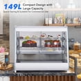 thumbnail image 3 of Aoile Commercial Countertop Refrigerator Display Case 5.3 Cu. Ft with Interior LED Lighting & Rear Sliding Door, 3 of 8