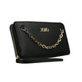 thumbnail image 4 of XOXO Women’s Small Black Saffiano Leather Sleek Zip Around Wallet With Chain And Wristlet, 4 of 5