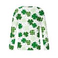 thumbnail image 5 of IROINNID Reduced Button Up Shirts for Men New Saint Patrick 3D Printed Long Sleeve T-shirt Loose Round Neck Undercoat Top Blouses & Shirts,White, 5 of 5