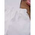 thumbnail image 6 of inlzdz Kids Girls Boys Active Shorts Set Golf Tennis 2 Piece Dry Fit Sport T-shirt with Shorts Set White 130, 6 of 7