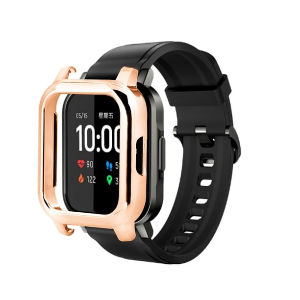 onlyliua para Interior/Exterior Funda Protectora de Tpu Suave Electrochapada para Reloj Inteligente Haylou-Ls02
