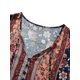 thumbnail image 4 of Sunloudy - Camisetas de verano con estampado floral para mujer, bohemias, de manga corta, con cuello en V, con botón frontal Sunloudy moda, 4 of 10