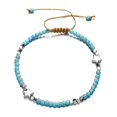 thumbnail image 1 of Yiendoo Tobilleras Bohemias Simples Con Cuentas De Pentagrama, Pulsera Para El Tobillo, Joyería Delicada Para Los Pies Para Mujer, Tobillera De Playa Descalza De Verano (Plata), 1 of 1