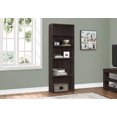 thumbnail image 4 of Monarch Specialties Bookshelf, Bookcase, 6 Tier, 72"h, Office, Bedroom, Laminate, Brown, Transitional, 4 of 5