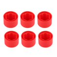 thumbnail image 3 of 20 tapas para tuercas de rueda de 17 mm, cubierta de rueda de coche, protección antirrobo, cubierta protectora contra polvo (rojo) tapas de centro de rueda de golf, color rojo, caché crudo roge 17 mm Amonsee No, 3 of 6