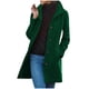 thumbnail image 2 of Abrigo informal de manga larga sin capucha para mujer, chaqueta y abrigo de lana gruesa, cuello alto, forro interior, bolsillo, cruzado, estilo Mao, 2 of 6
