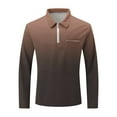 thumbnail image 5 of BXINGOHAI Men's Quarter Zip Pullover Long Sleeve Golf Shirts for Men 1/4 Half Zip Tops Clearance Sale Brown,M, 5 of 5