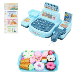 LNKOO Blue Children s Supermarket Checkout Toy Pretend Cutting Play Desserts Cake Ice Cream and Donuts Food Toys Ideal Gift for Toddlers Pre Schoolers Walmart