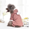 thumbnail image 2 of DOPI Pet Clothes Cherry Pattern Keep Warmth Skin-friendly Cute Pet Dog Jumpsuits Outfit for Autumn, 2 of 8