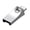Silver, variant on Portable USB And Type C Microed Card Reader USB A and Type C Port With Hiddened Slot Design And Alloy Shell