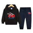 thumbnail image 2 of Linfrsh Toddler Baby Boy Clothes Outfits Fall Winter Hoodie Sweatshirt + Elastic Waist Pants Set Little Kids 2pcs Gifts, 2 of 5