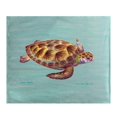 thumbnail image 1 of Betsy Drake BK044 Green Sea Turtle Fleece Throw, 1 of 1