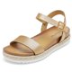 thumbnail image 1 of Sandalia de cuña con correa al tobillo Sunna Gold para mujer DREAM PAIRS, 1 of 6