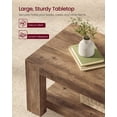 VASAGLE Coffee Table, 2-Tier Center Table, 39.4 x 21.7 x 17.7 in, Honey ...