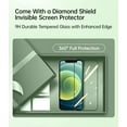 thumbnail image 6 of Magnetic Clear for iPhone 12 Case with Exlusive Build-in Camera Cover [No.1 Strong N52 Magnets] [Compatible with Magsafe] for Women Girls Phone Case (6.1")-Green, 6 of 12
