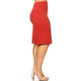 thumbnail image 2 of Women's Plus Size Solid Casual Sexy Knee Length High Waist Pencil Skirt, 2 of 4