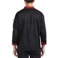thumbnail image 4 of Unisex Chef Jacket Men's Chef Coat Restaurant Kitchen Chef Uniform Black 3XL, 4 of 6