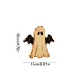 thumbnail image 4 of Chmadoxn 5.9" Cute Wooden Halloween Figurine Decor, Hand-Carved Rustic Freestanding Tabletop Ornament with Big Eyes, Weathered Wood Statue for Home Mantel Tiered Tray Shelf, 4 of 7