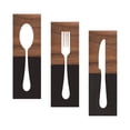 thumbnail image 3 of Juego de 3 piezas de cuchillo, tenedor y cuchara para decoración de pared. Letrero colgante de madera decorativo, estilo rústico, ideal para cocina y, 3 of 8