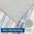 thumbnail image 7 of FairOnly Colorful Striped Non Slip Foldable 2'x6'Runner Rug Modern Geometric Low Pile Non Shedding Rugs for Bedroom Laundry Kitchen,Blue Camel, 7 of 7