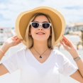 thumbnail image 5 of 3 Colors Paper AirPlane Necklaces Set Triangle Origami Aircraft Charm Pendant Necklaces Tiny Flat Solid Necklaces Dainty Pilot Charms for Woman Dreamer Travelers, 5 of 6