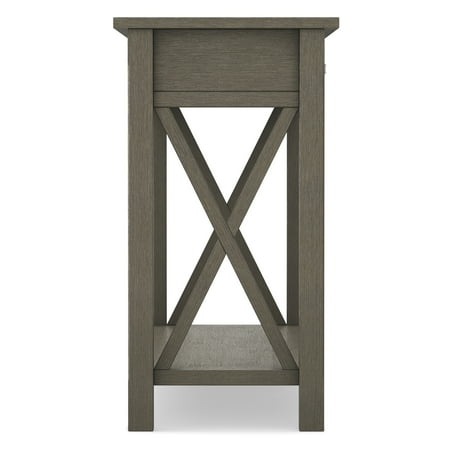 Simpli Home - Kitchener Rectangular Contemporary Wood 2-Drawer Console Table - Farmhouse Gray