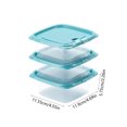 thumbnail image 4 of Glass Food Storage Containers Set for Fridge – 3 Small Clear Leakproof Containers with Locking Lids, Stackable Meal Prep Boxes for Leftovers, Sauces, Snacks, Lunch and Travel, 4 of 7