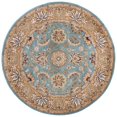 thumbnail image 3 of SAFAVIEH Heritage Dexter Traditional Wool Area Rug, Blue/Gold, 10' x 10' Round, 3 of 7