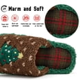 thumbnail image 2 of Knivor Memory Foam Christmas Slippers for Women Men Unisex Scuff House Slippers Gingerbread Man Christmas Tree Fuzzy Plush Winter Holiday Indoor Home Shoes for Couples, 2 of 9