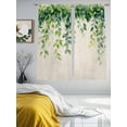 thumbnail image 2 of Spring Leaves Sheer Curtains for Living Room Bedroom Retro Pastoral Green Botanical Leaf Vines Sheer Curtains 72 Inch Long 2 Panels Set Light Filtering Curtain Window Treatments Drapes, 2 of 6