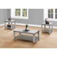 thumbnail image 3 of Monarch Specialties Table Set, 3pcs Set, Coffee, End, Side, Accent, Living Room, Laminate, Grey, Transitional, 3 of 4