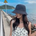 thumbnail image 5 of Sombrero de pescador de doble cara con circunferencia de 56-58 cm, sombrero de pescador para mujer, sombrero de pescador que cubre la cara, protector solar, sombrilla, sombrero de lavabo, 5 of 5