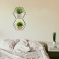 thumbnail image 3 of Raindrops Living Room Wall Shelves Hexagonal Shelf Metal 1Pack, 3 of 8