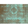 thumbnail image 1 of Ahgly Company Indoor Rectangle Persian Turquoise Blue Traditional Area Rugs, 7' x 10', 1 of 4
