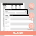 thumbnail image 4 of Ensight Academic & Business Planner - Leather Hardcover - Weekly/Monthly - Pen Holder, Bookmark, Thick Paper  (Pink), 4 of 5