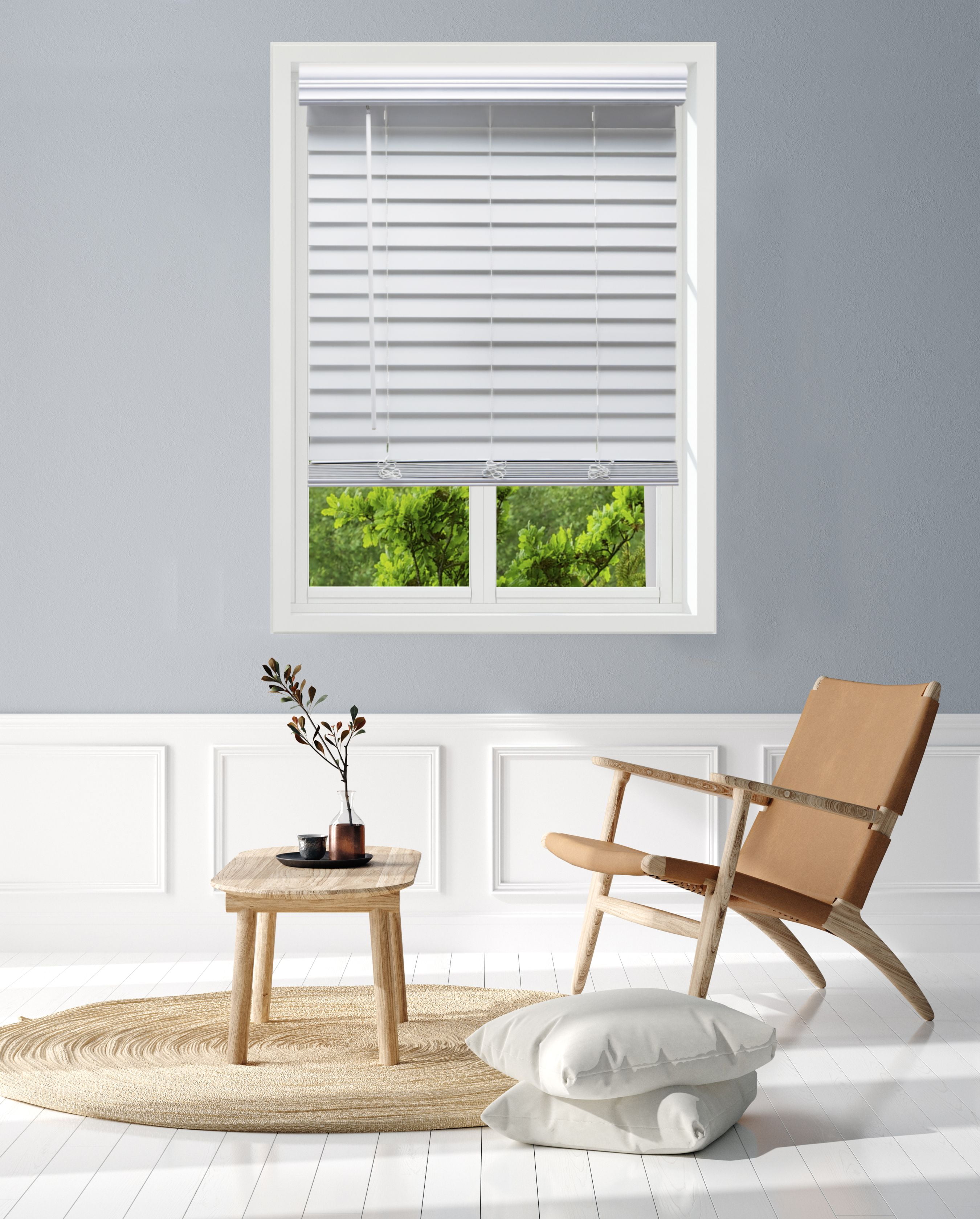 Inside Mount Cordless Blinds 4 Us Window And Floor 2" Faux Wood 44.5" W X 60" H 