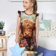thumbnail image 4 of Vsdgher Robe de Nuit Florale Colorée Vache pour Filles Chemises de Nuit Manches Courtes à Volants Robe de Nuit Vêtements de Nuit Pyjamas pour Fête Pyjama-Petit, 4 of 6