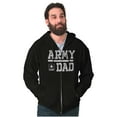 thumbnail image 3 of US Army Dad Military Father Star Logo Men Big & Tall Zip Hoodie Brisco Brands 4X, 3 of 4