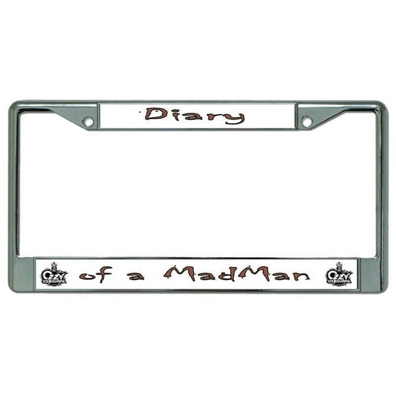 212 Main LPO4172 6 x 12 in. Diary of a Madman Ozzy Osbourne Chrome License Plate Frame