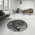 thumbnail image 4 of Ahgly Company Machine Washable Indoor Rectangle Transitional Charcoal Black Area Rugs, 3' x 5', 4 of 7
