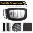 thumbnail image 4 of 4 Buttons Key fob Shell Case for Hyundai Elantra 2015-2021 Keyless Entry Remote Replacement Case Brown Silver Tone, 4 of 6