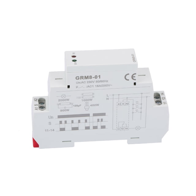 Impulse Relay, Impulse Memory Relay Impulse Latching Relay, Stable For 35Mm Din Rail 90x18x64Mm A1-S Grm8-01