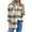Khaki, variant on UVEASISHA Flannel Shirts for Women Winter Button Down Plaid Jackets Warm Up Casual Long Sleeve Fleece Coats Trendy Shirt Outwear with Pockets Khaki M