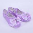 thumbnail image 5 of jianru Ballet Shoes for Girls Elastic Straps Non Slip Soft Sole Lace Bow Satin Professional Dance Shoes for Toddler Kids, 5 of 9